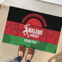 Custom Malawi Cricket Rubber Doormat Go Champions Flag Style - Wonder Print Shop