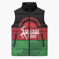 Custom Malawi Cricket Sleeveless Puffer Jacket Go Champions Flag Style - Wonder Print Shop