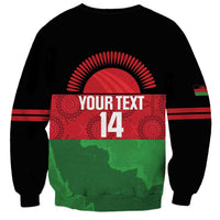 Custom Malawi Cricket Sweatshirt Go Champions Flag Style - Wonder Print Shop