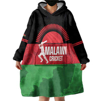 Custom Malawi Cricket Wearable Blanket Hoodie Go Champions Flag Style - Wonder Print Shop