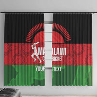 Custom Malawi Cricket Window Curtain Go Champions Flag Style - Wonder Print Shop