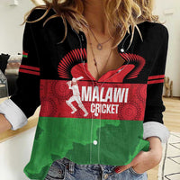 Custom Malawi Cricket Women Casual Shirt Go Champions Flag Style - Wonder Print Shop