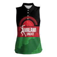 Custom Malawi Cricket Women Sleeveless Polo Shirt Go Champions Flag Style - Wonder Print Shop
