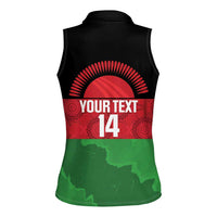 Custom Malawi Cricket Women Sleeveless Polo Shirt Go Champions Flag Style - Wonder Print Shop