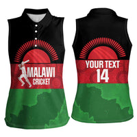 Custom Malawi Cricket Women Sleeveless Polo Shirt Go Champions Flag Style - Wonder Print Shop