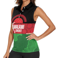 Custom Malawi Cricket Women Sleeveless Polo Shirt Go Champions Flag Style - Wonder Print Shop
