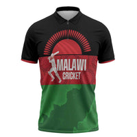 Custom Malawi Cricket Zipper Polo Shirt Go Champions Flag Style - Wonder Print Shop