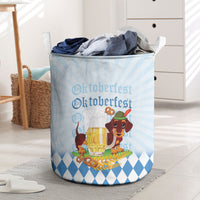 Germany Oktoberfest Laundry Basket Dachshund Beer and Bavarian Pretzel