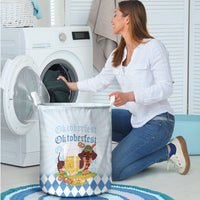 Germany Oktoberfest Laundry Basket Dachshund Beer and Bavarian Pretzel