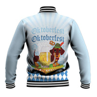 Germany Oktoberfest Baseball Jacket Dachshund Beer and Bavarian Pretzel