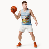Germany Oktoberfest Basketball Jersey Dachshund Beer and Bavarian Pretzel