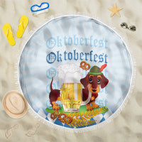 Germany Oktoberfest Beach Blanket Dachshund Beer and Bavarian Pretzel