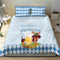 Germany Oktoberfest Bedding Set Dachshund Beer and Bavarian Pretzel