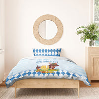 Germany Oktoberfest Bedding Set Dachshund Beer and Bavarian Pretzel