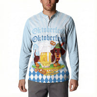 Germany Oktoberfest Button Sweatshirt Dachshund Beer and Bavarian Pretzel