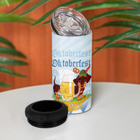 Germany Oktoberfest 4 in 1 Can Cooler Tumbler Dachshund Beer and Bavarian Pretzel