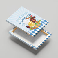 Germany Oktoberfest Canvas Wall Art Dachshund Beer and Bavarian Pretzel