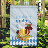 Germany Oktoberfest Garden Flag Dachshund Beer and Bavarian Pretzel