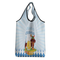 Germany Oktoberfest Grocery Bag Dachshund Beer and Bavarian Pretzel