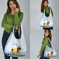 Germany Oktoberfest Grocery Bag Dachshund Beer and Bavarian Pretzel