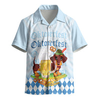 Germany Oktoberfest Kid Hawaiian Shirt Dachshund Beer and Bavarian Pretzel