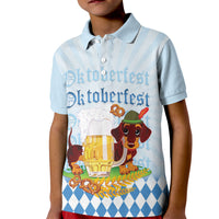 Germany Oktoberfest Kid Polo Shirt Dachshund Beer and Bavarian Pretzel