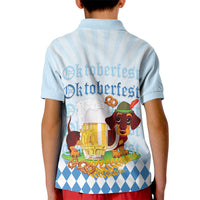 Germany Oktoberfest Kid Polo Shirt Dachshund Beer and Bavarian Pretzel