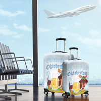 Germany Oktoberfest Luggage Cover Dachshund Beer and Bavarian Pretzel