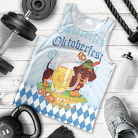 Germany Oktoberfest Men Tank Top Dachshund Beer and Bavarian Pretzel