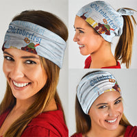 Germany Oktoberfest Neck Gaiter Dachshund Beer and Bavarian Pretzel