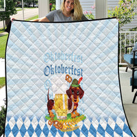 Germany Oktoberfest Quilt Dachshund Beer and Bavarian Pretzel