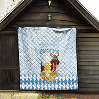 Germany Oktoberfest Quilt Dachshund Beer and Bavarian Pretzel