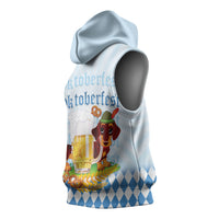 Germany Oktoberfest Sleeveless Hoodie Dachshund Beer and Bavarian Pretzel