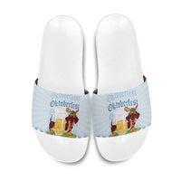 Germany Oktoberfest Slide Sandals Dachshund Beer and Bavarian Pretzel