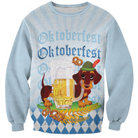 Germany Oktoberfest Sweatshirt Dachshund Beer and Bavarian Pretzel