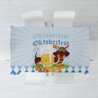Germany Oktoberfest Tablecloth Dachshund Beer and Bavarian Pretzel