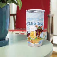 Germany Oktoberfest Tumbler Cup Dachshund Beer and Bavarian Pretzel