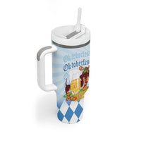 Germany Oktoberfest Tumbler With Handle Dachshund Beer and Bavarian Pretzel