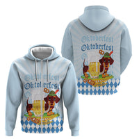 Germany Oktoberfest Zip Hoodie Dachshund Beer and Bavarian Pretzel