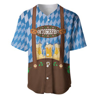 Lederhosen Oktoberfest Baseball Jersey Beers Bavarian Diamond Pattern