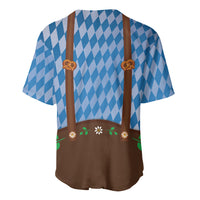 Lederhosen Oktoberfest Baseball Jersey Beers Bavarian Diamond Pattern