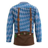 Lederhosen Oktoberfest Hockey Jersey Beers Bavarian Diamond Pattern