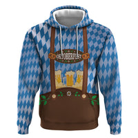 Lederhosen Oktoberfest Hoodie Beers Bavarian Diamond Pattern