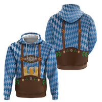 Lederhosen Oktoberfest Hoodie Beers Bavarian Diamond Pattern