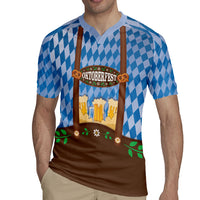 Lederhosen Oktoberfest Rugby Jersey Beers Bavarian Diamond Pattern