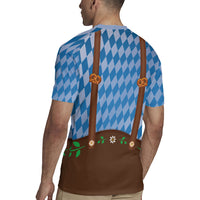 Lederhosen Oktoberfest Rugby Jersey Beers Bavarian Diamond Pattern