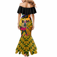 South Africa Heritage Day Mermaid Dress Traditional Dancer Kente Pattern With Flag Style - Wonder Print Shop