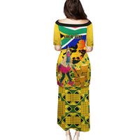 Personalised South Africa Heritage Day Puletasi Traditional Dancer Kente Pattern With Flag Style - Wonder Print Shop