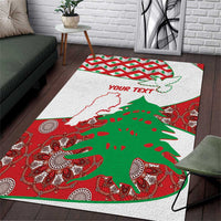 Personalised Lebanon Independence Day Area Rug Lebanese Map With Cedrus - Wonder Print Shop