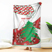 Personalised Lebanon Independence Day Blanket Lebanese Map With Cedrus